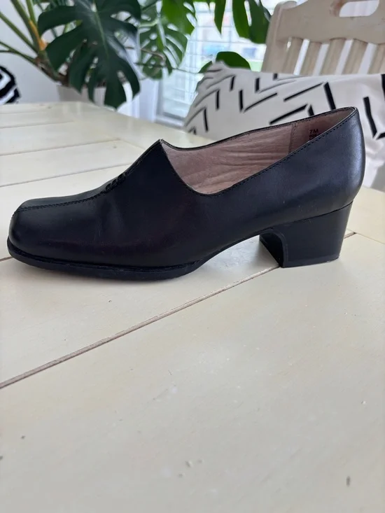 Strictly Comfort Casual Slip On Loafers Women’s 7 M Black Leather - Picture 7 of 15